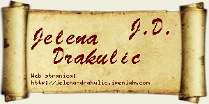 Jelena Drakulić vizit kartica